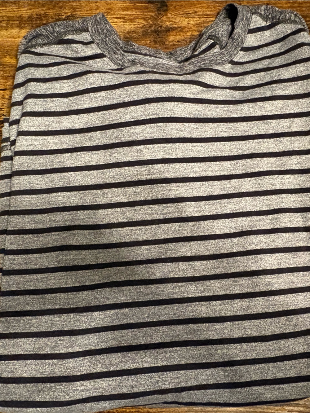 Lululemon Gray and Black Striped Crewneck Top Long Sleeve - XL